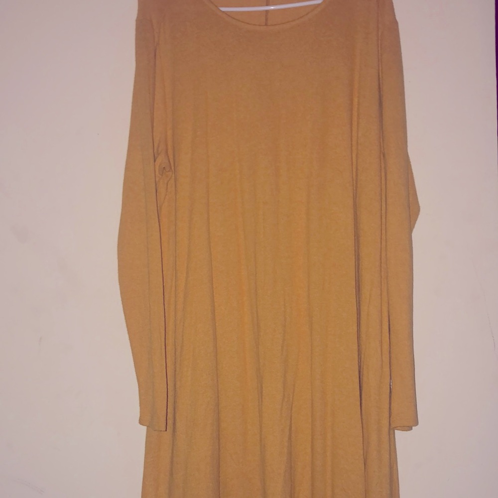 Old Navy long sleeve mustard color Cotton dress